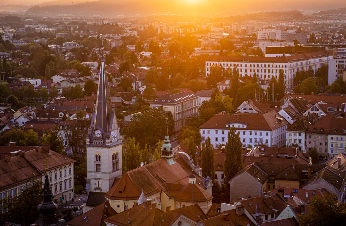 Ljubljana sunset.