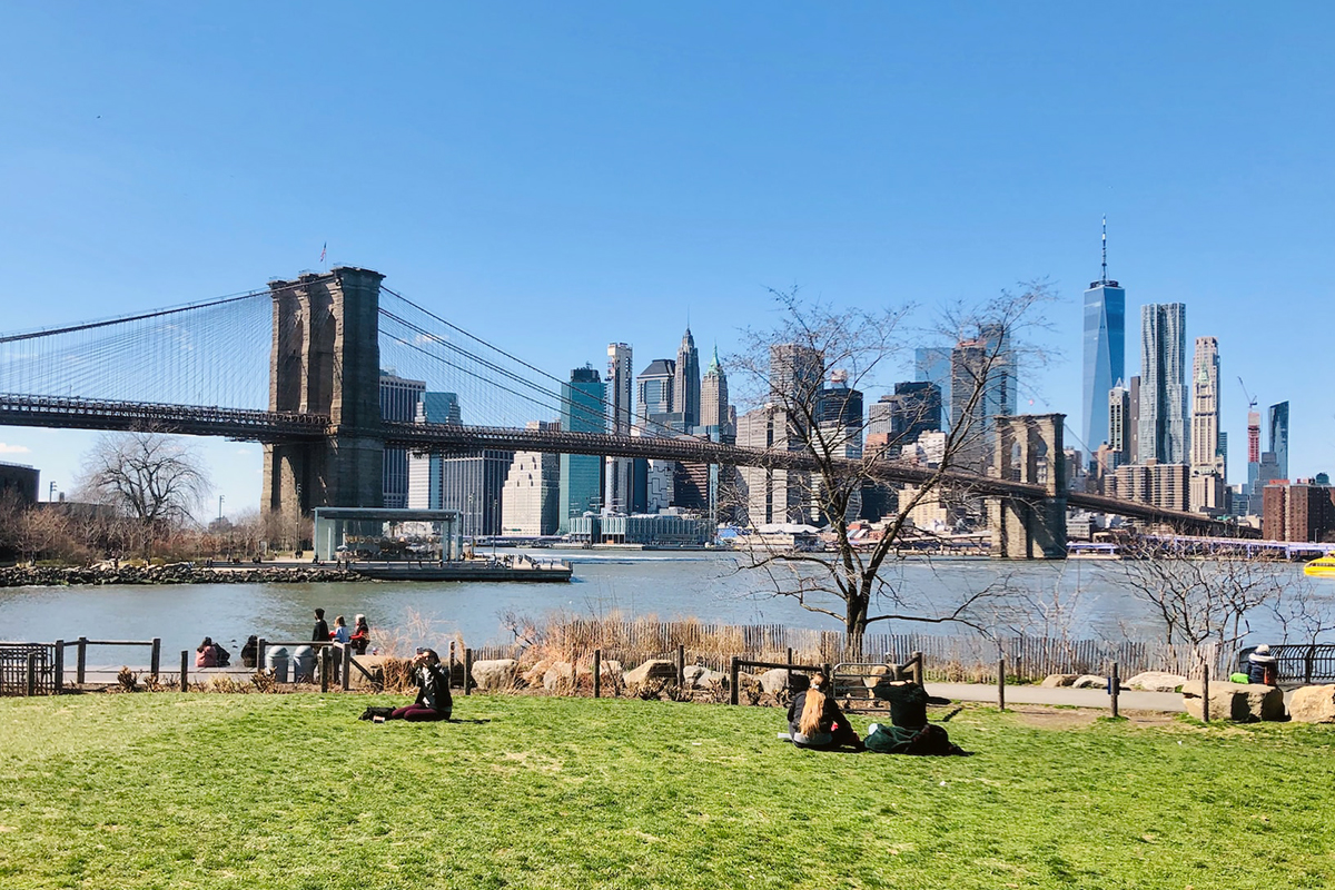 The Brooklyn Bridge from Brooklyn Bridge Park
