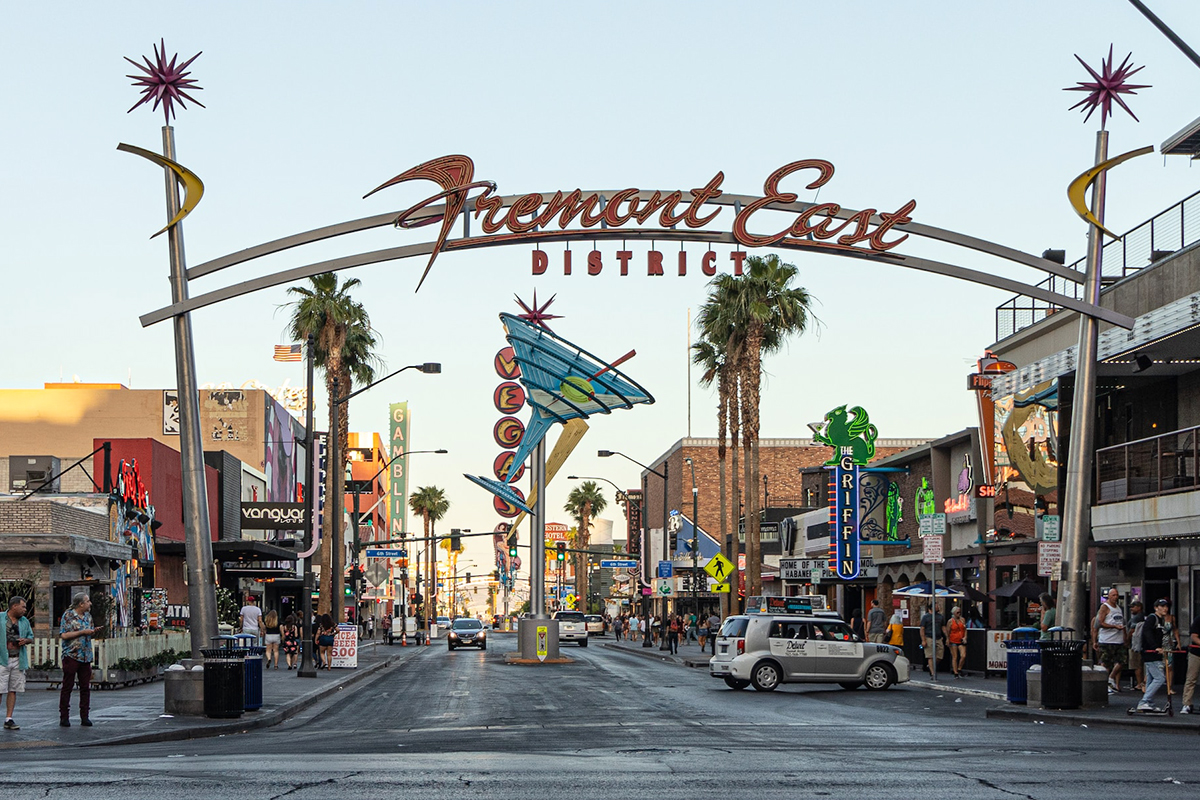 The canopy over Fremont Street