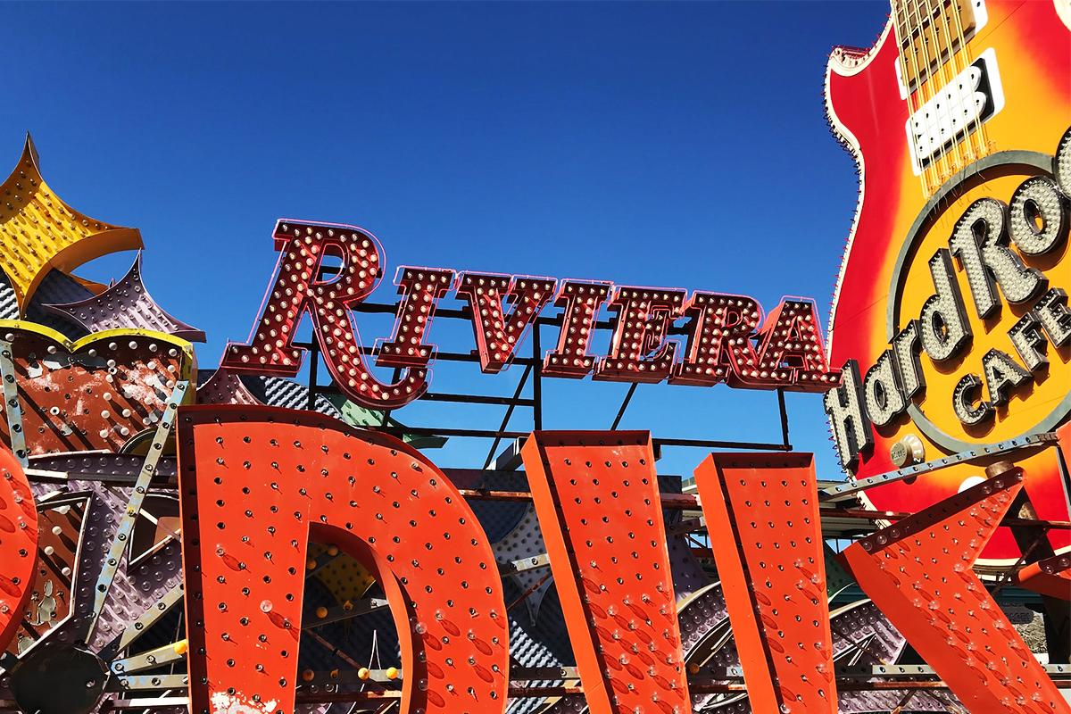 Retired signs in the Neon Museum boneyard