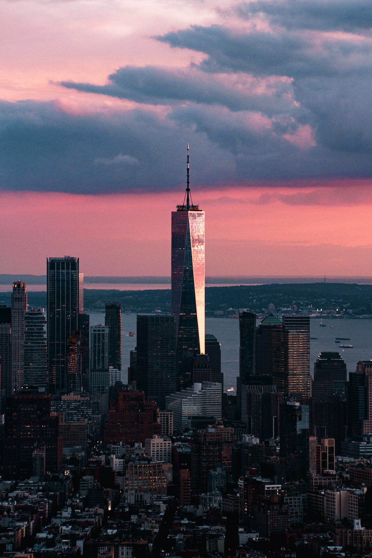 One World Trade Center during construction